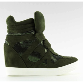 Baskets en daim avec fermeture Velcro Vert