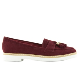 Mocassins classiques femme 7101 D. Rouge multicolore