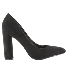 Escarpins sur tige ovale le027p Noir