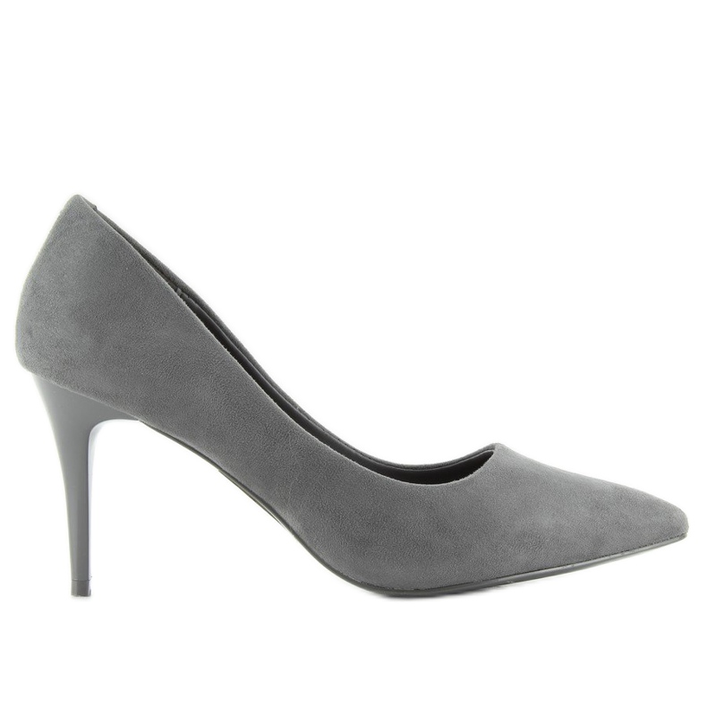 Escarpins sur un talon confortable gris LL-88p Gris