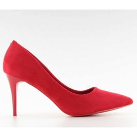 Talons aiguilles sur un talon confortable LL-88p Red rouge