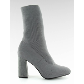 QQ-08 Chaussettes style étoile grises