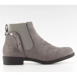 Bottes en daim avec crampons F175 gris