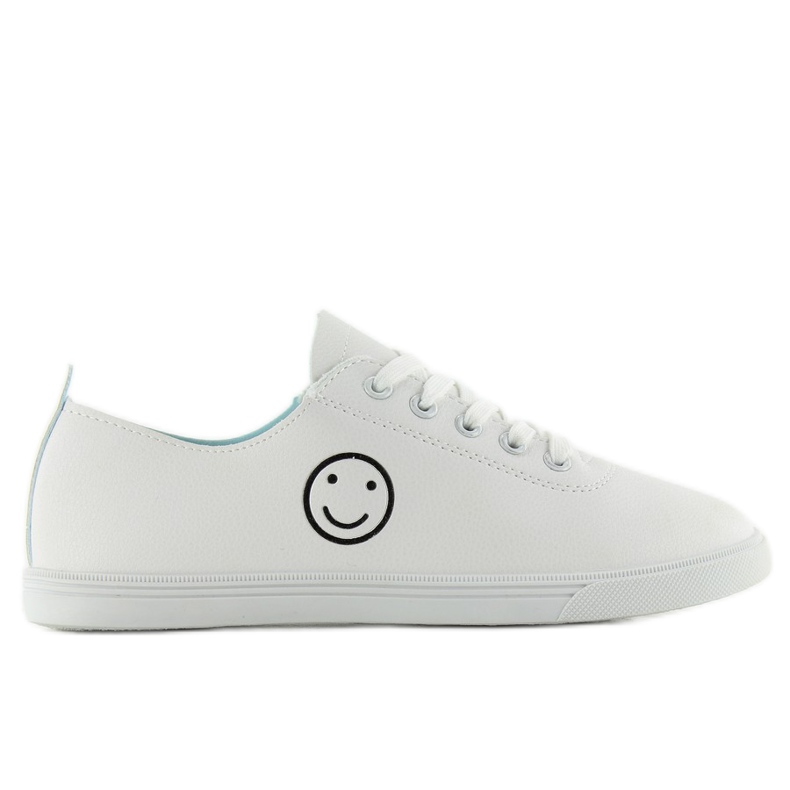Baskets avec smiley nb105 Blanc blanche