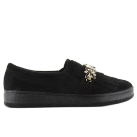 Slipons sur semelle perlée t277p Noir le noir
