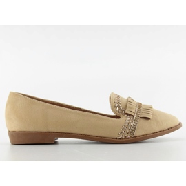 Mocassins Lordsy ornés de sk33p Abricot brun