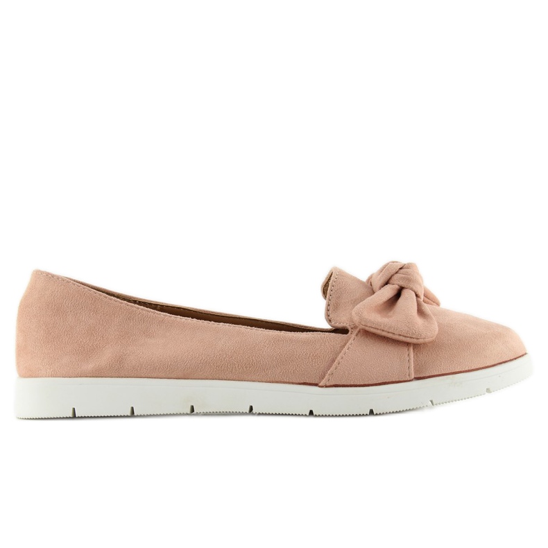 Ballerines en daim à nœud sk37p L. Rose