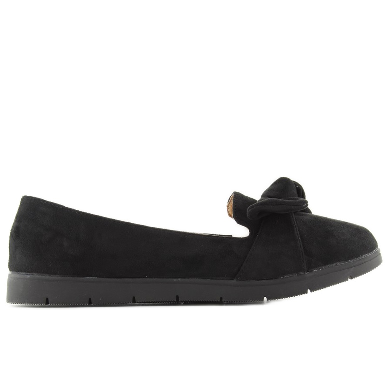 Ballerines en daim à nœud sk37p Noir le noir