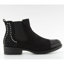 JAX3251 Bottines Jodhpur noires à clous
