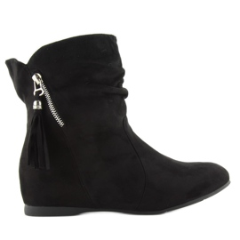 Saszki avec une fermeture éclair décorative PE102 noire