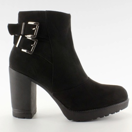 Bottines à talon stable BG-60 Noir le noir