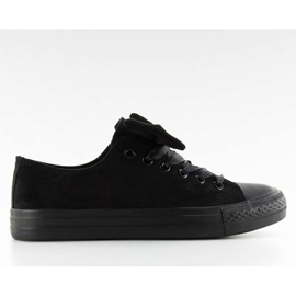 Baskets classiques avec un nœud by-025 noir le noir