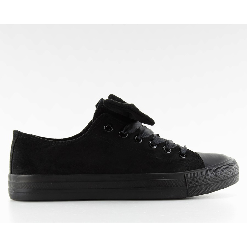 Baskets classiques avec un nœud by-025 noir le noir