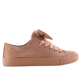 Baskets classiques avec nœud by-025 D. rose