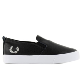 Slipons visage avec broderie 3155 noir le noir