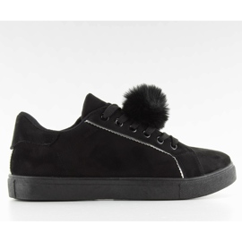 Sneakers avec pompon K-90 Noir gris