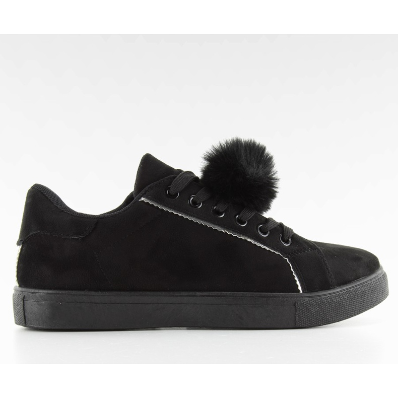 Sneakers avec pompon K-90 Noir le noir gris