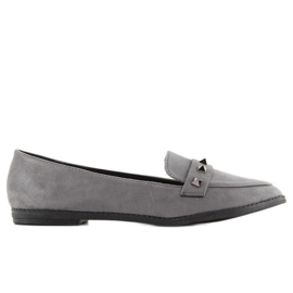 Mocassins pour femmes avec clous 888-5 gris Mocassins pour femmes avec clous 888-5 gris