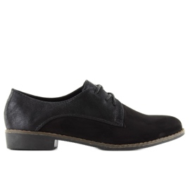 Mocassins femme à lacets mb-6390 noir