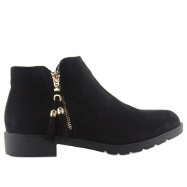 Chelsea boots femme daim 8565 noir