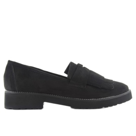 Mocassins femme semelle haute F173p noir