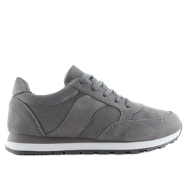 Chaussures de sport en daim gris BL111