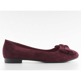 Ballerines femme suède t291p vin rouge