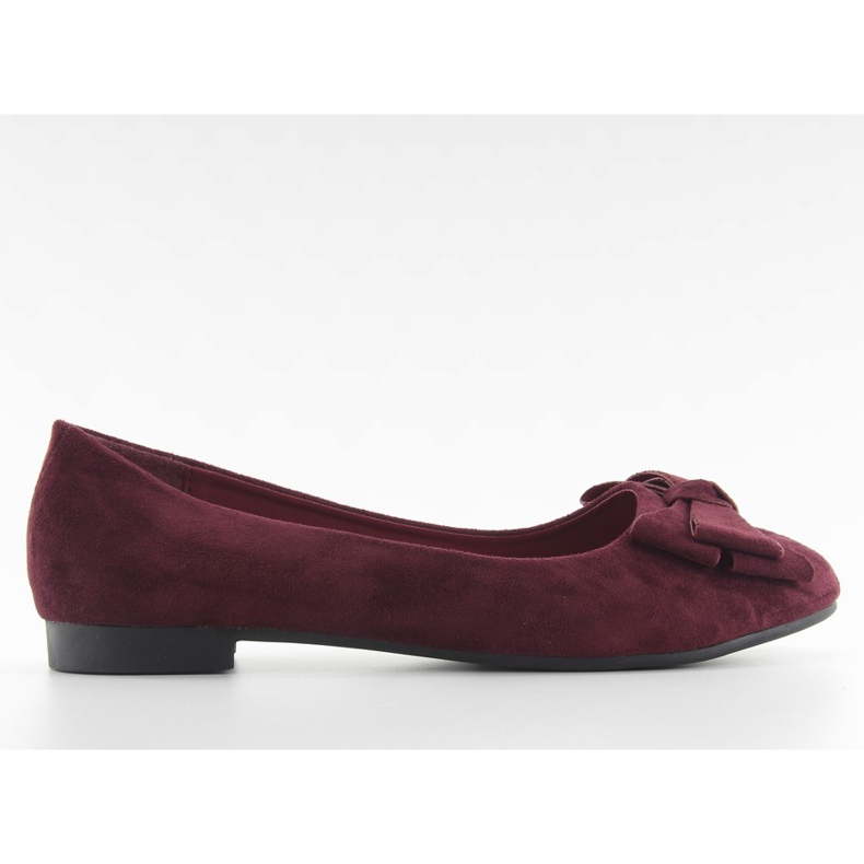 Ballerines femme suède t291p vin rouge