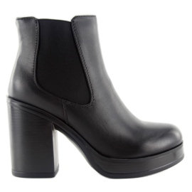 Bottes à talons larges x9098 noir le noir