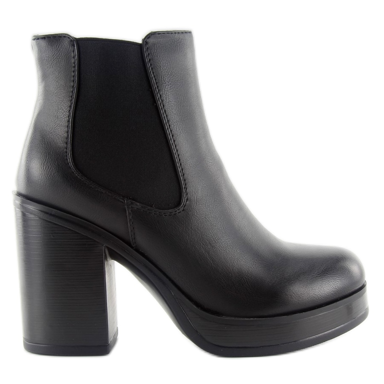 Bottes à talons larges x9098 noir le noir