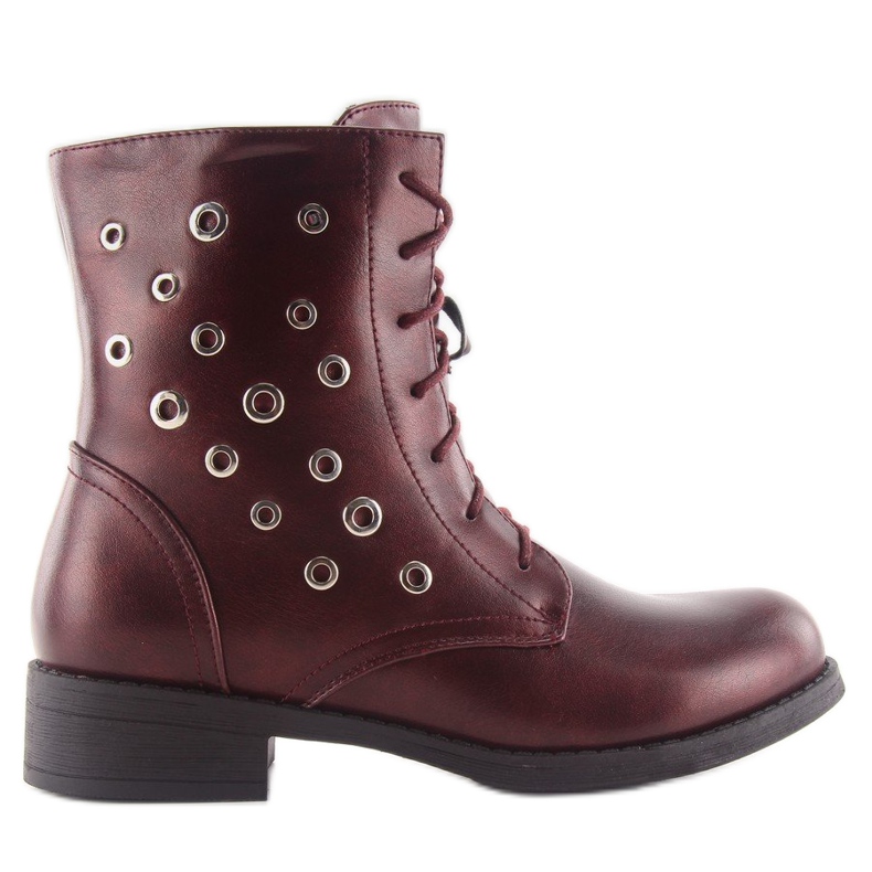 Bottes worky licowe pe130p Wine Red rouge