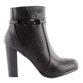 Bottes élégantes à talons hauts a821 noir le noir