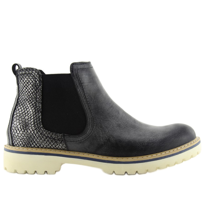 Bottines Jodhpur au style sportif 857-Pa le noir