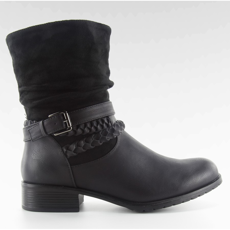 Bottes de style militaire 632-pa noir le noir