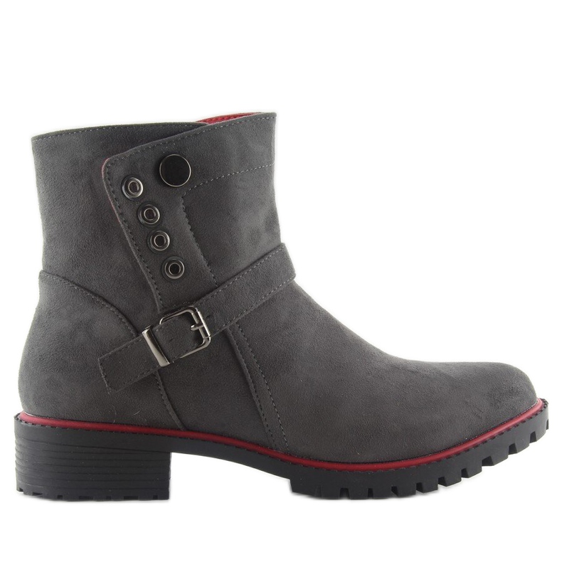 Bottines Jodhpur avec garniture r112p Gris