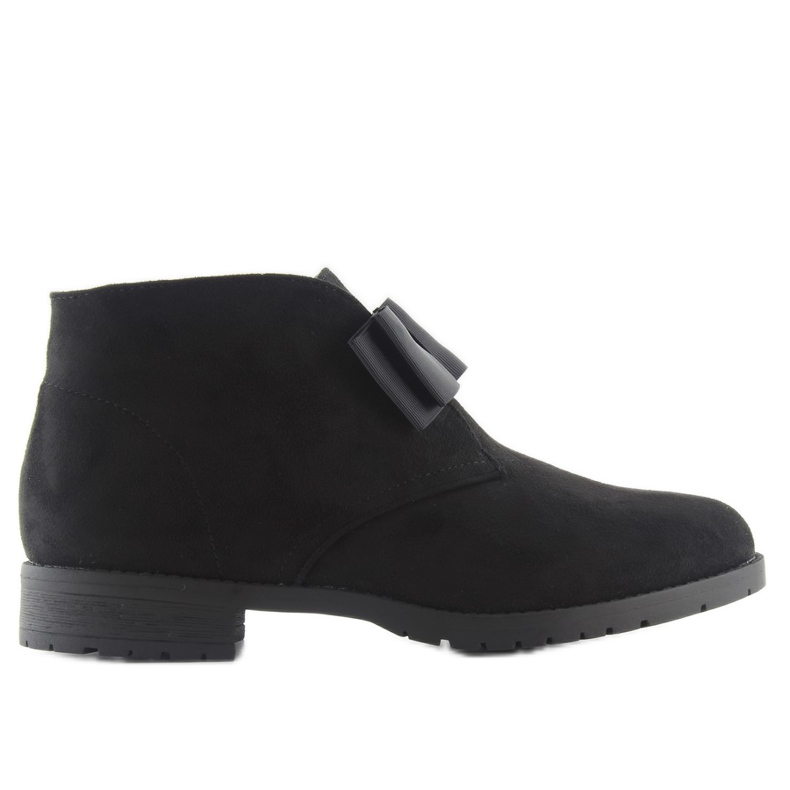 Bottines Chelsea Femme Avec Nœud C-7117 Noir le noir