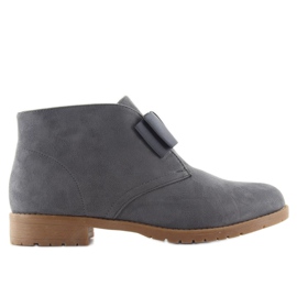Bottines Chelsea pour Femme avec Nœud C-7117 Gris