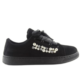 Baskets Avec Perles Noires H99-11 Noir le noir