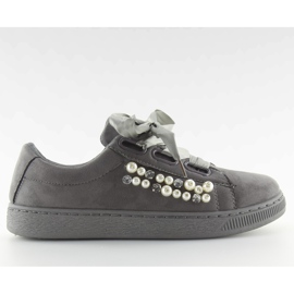Baskets Grises Avec Perles H99-11 Gris