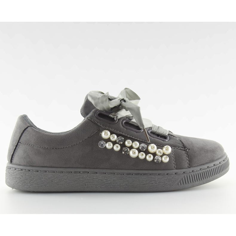 Baskets Grises Avec Perles H99-11 Gris