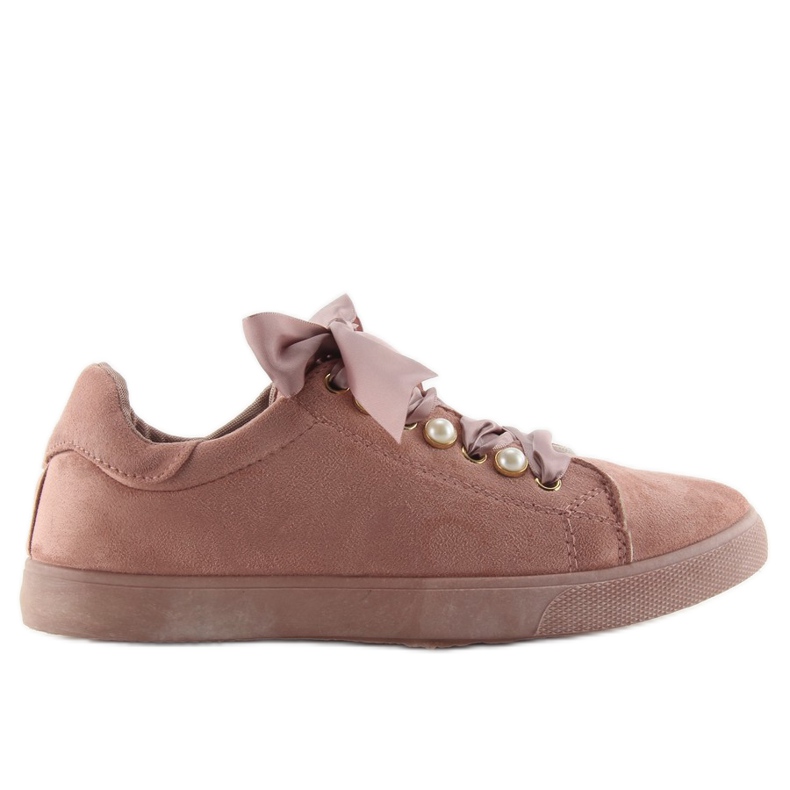 Baskets Avec Perles Tr02 Rose blanche
