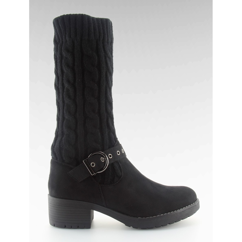 NC109 bottes en maille noire