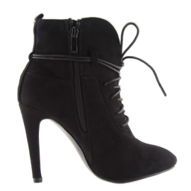 Bottes noires à talons hauts LB-257 noir le noir