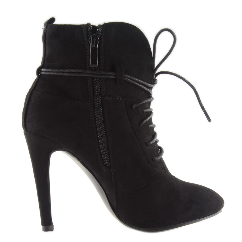 Bottes noires à talons hauts LB-257 noir le noir