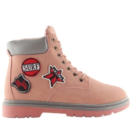 Timberki Patchs roses pour femmes Xy-19