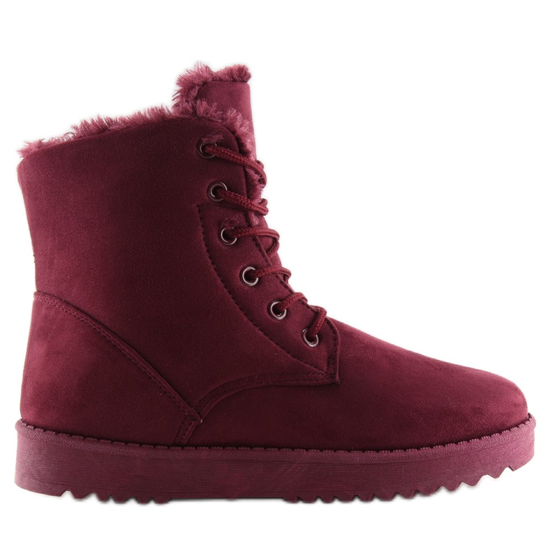 Bottes De Neige À Lacets Femme Bordeaux Vin rouge Bottes De Neige À Lacets Femme Bordeaux Vin rouge