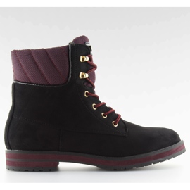 Bottes Timber pour dames en daim noir WD38 Noir le noir