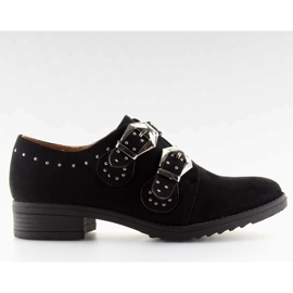 Mocassins pour femmes avec des clous noirs noirs