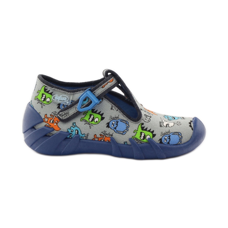 Chaussons garçons créatures Befado 110p308 gris bleu