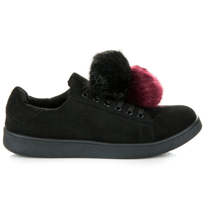 Vices New Collection Baskets À Pompons Amovibles le noir